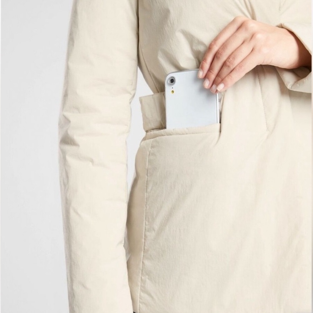 Athleta Evolution Puffer Primaloft Blazer Beige Xl - image 3